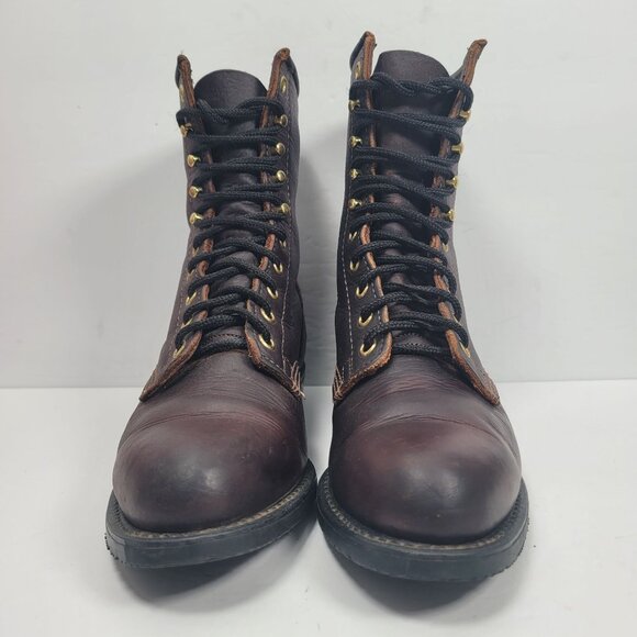 PD TUFF  Women's Dark Brown Oil Resistant Boots US Size 8 - Picture 3 of 11